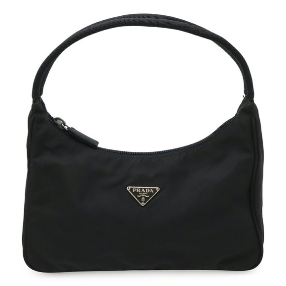 PRADA Prada Triangle Pouch Handbag - Nylon NERO Black MV519 - Picture 2 of 7